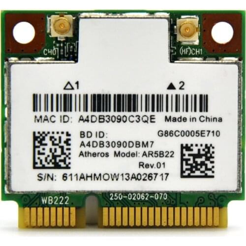 WTXUP for Atheros AR5B22 AR9462 Dual Band 300Mbps Wireless Mini PCI-e WiFi Adapter PCi Express WLAN Card + Bluetooth 4.0