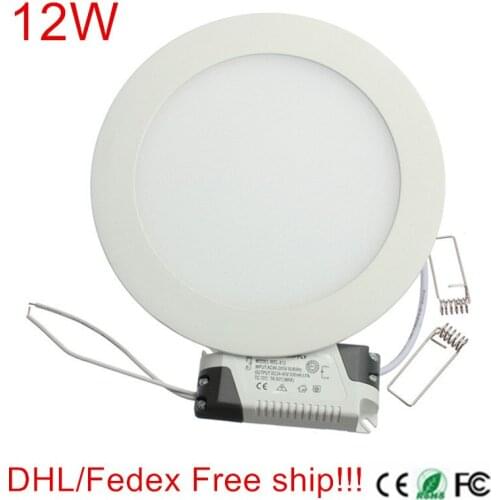 Facotry price!!! 12W LED Downlight Recessed Round LED Ceiling Lamp Lighting 85-265V Warm/White/Cold White 40pcs DHL Free