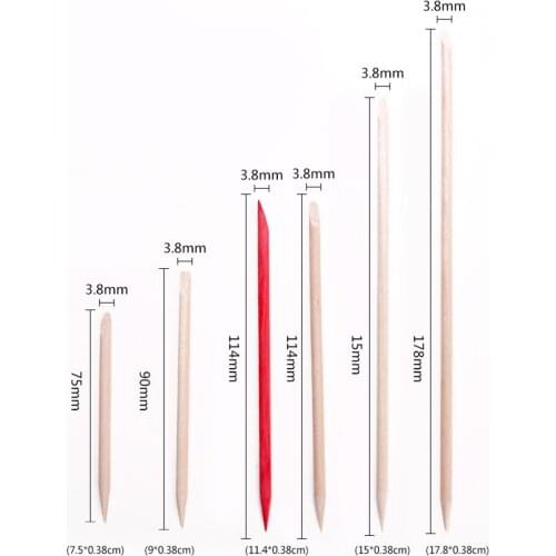 1 X Pack With100pcs Orange Wood Stick Nail Art Cuticle Pusher Remover