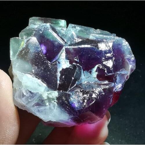 107.6gNatural purple Fluorite Crystal Mineral Specimen aura healing quartz energy gem home decoration