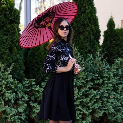 3pcs/lot 36 ribs natural bamboo&wooden performance dancing oil paper antique wedding not waterproof prop decoration art umbrella