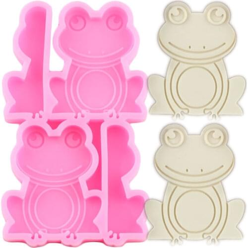 3D Frog Straw Topper Silicone Mold Candy Chocolate Fondant Cake Decorating Tools DIY Polymer Clay Keychain Epoxy Resin Moulds