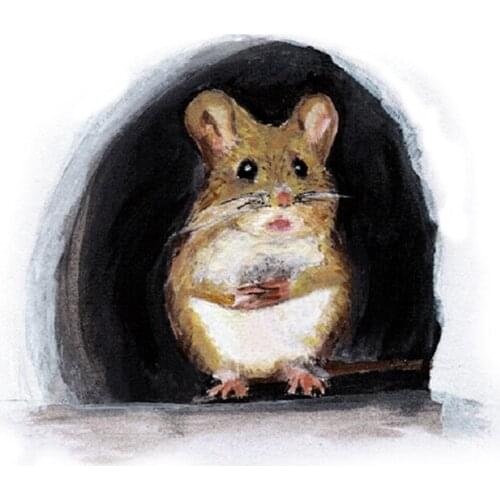 5Pcs/Lot Cartoon Mouse Hole Wall Sticker Creative Household Background Decoration Wall Decal Living Room Bedroom Kitchen Glass