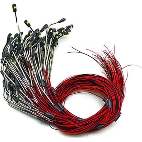 50Pcs 1:150 Model Street Light Railway Train Lamp LED Garden Landscape Light Outdoor Yard Light DIY Sandbox Game