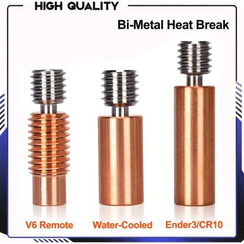 BIQU Bi-Metal Heatbreak V6 Ender3 CR10 Titanium alloy Throat 3D Printer Parts For Ender3 CR10 E3D MK3 V6 Hotend Heater Block