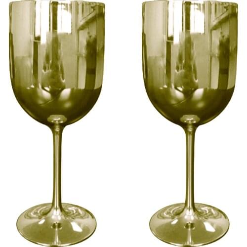 Colored Wine Glasses Champagne Coupes Cocktail Glass Champagne Flutes Plating Wine Cup Goblet Electroplated Plastic Wineglass