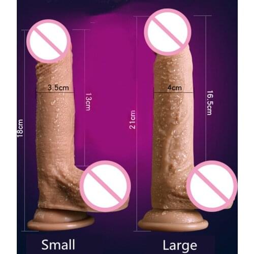 Skin feeling Huge Realistic Dildo soft material Silicone Penis Dong With Suction Cup Sex Toys for Woman Strapon Female Masturbat