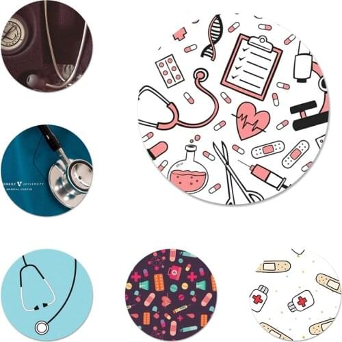 Nurse Medical Medicine Health Heart Brooch Pin Cosplay Badge Accessories For Clothes Backpack Decoration Gift 58mm