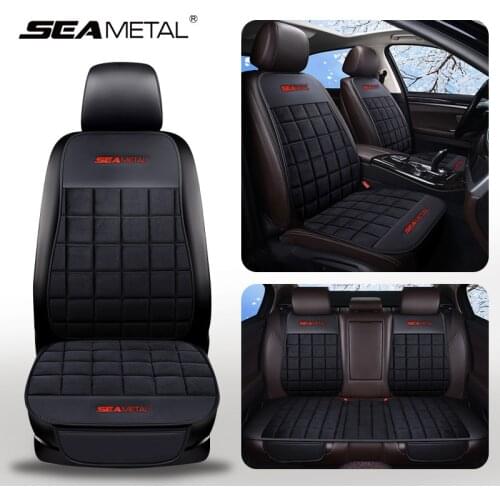 SEAMETAL Seat Covers Plush Car Seat Cover for Winter Autumn Universal Auto Chair Protector Cushion Mat Car Interior Accessories