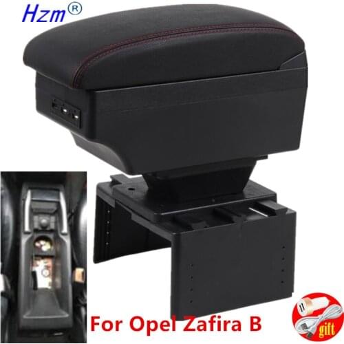 For Opel Zafira B Armrest Interior Parts special Retrofit parts Car Armrest Center Storage box with USB LED light