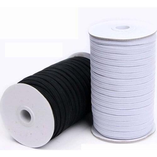 3/5/6/8/10/12mm 8Meter/Lot High-Elastic Sewing Elastic Ribbon Elastic Spandex Band Trim Sewing Fabric DIY Garment Accessories