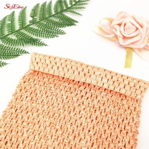23*20cm Lined Crochet Elastic Wrapped Chest Kint TuTu Tube Top For Girls DIY Dress Skirt Accessories 6Z
