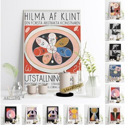 Hilma Af Klint Ten Largest Adulthood Giclee Print Canvas Painting Abstract Exhibition Gallery Poster Bedroom Modern Wall Decor