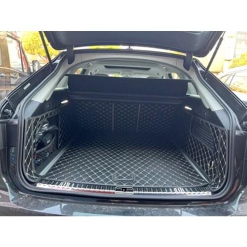 Good quality! Soecial car trunk mats for Audi RS 6 C8 2021 durable waterproof boot carpets cargo liner mats for RS6 2020-2019