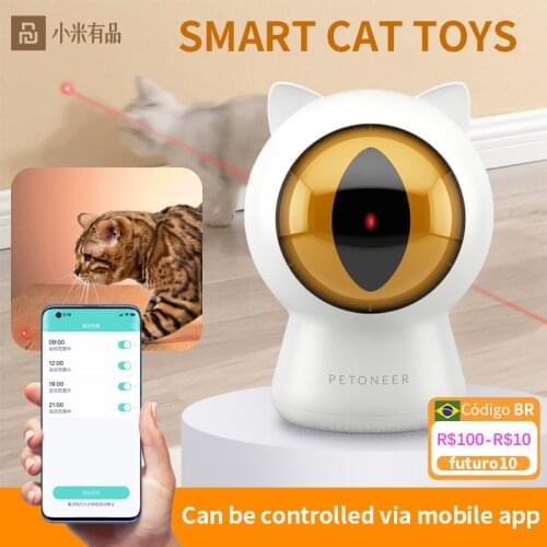 Xiaomi Mijia Petoneer Laser Red Dot Pet Cats Teaser Toy USB Rechargeable Smart Cats Interactive Companion Toy Smart App Control