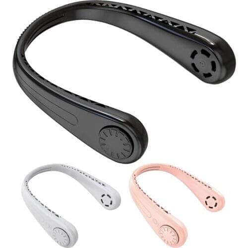 Fan Mini Bladeless Neck Fan 1800 MAh USB Rechargeable Mute Sports 3-speed Adjustable Portable Fans For Home Outdoor