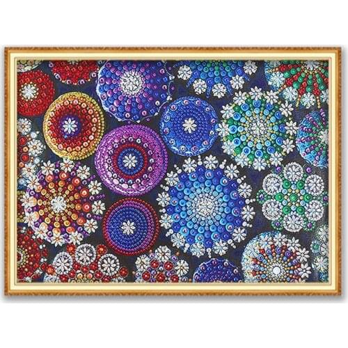 Flower DIY 11CT Embroidery Cross Stitch Kits Craft Needlework Set Printed Canvas Cotton Thread Home Decoration On Sale Wholesale