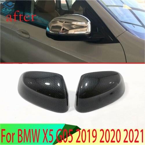 For BMW X5 G05 2019 2020 ABS Door Side Mirror Cover Trim Rear View Cap Overlay Molding Garnish