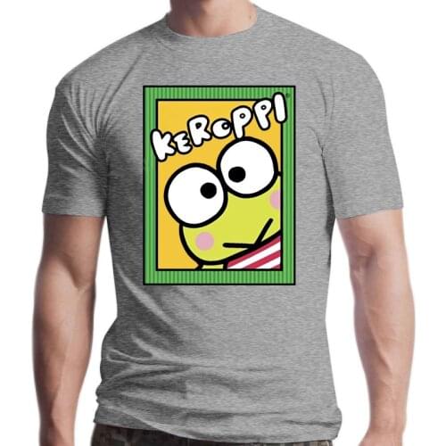 New Keroppi T-shirt For Mens Short Sleeve Yellow T-shirt