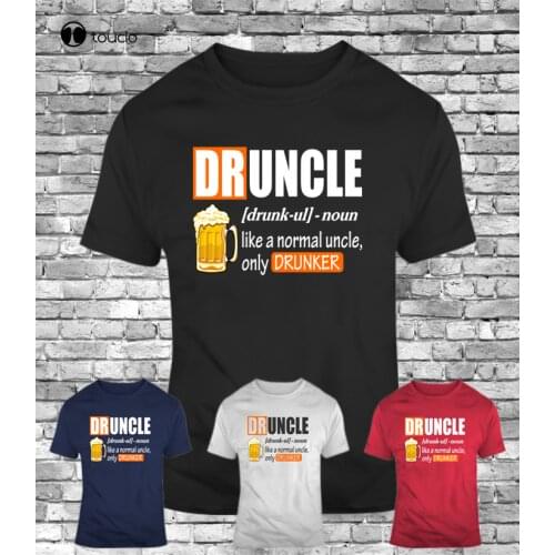 New Druncle Uncle Funny T-Shirt Funcle Beer Drunker Like Normal MenS Tee Gift