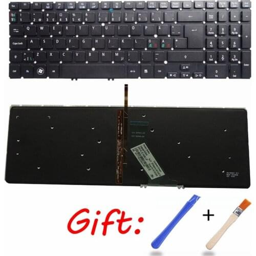 NEW ND Nordic backlit laptop keyboard for ACER V5-571G V5-571 V5-573G V5-573 V5-551G V5-571PG V5-531G M3-581 BLACK