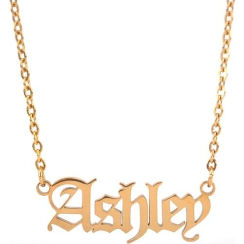 Noelia Custom name Chain Necklace Personalised Old English Pendant Necklace Stainless Steel Necklace for Women Gift Jewelry