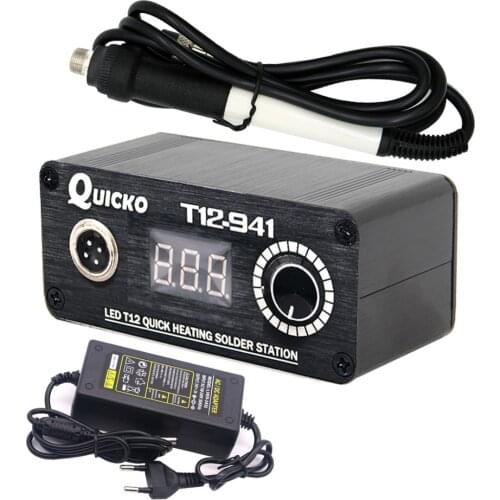 Quick Heating T12 Solder Stations MINI Portable Digital Electric soldering iron Welding Iron Tips With DC Version Power Supply