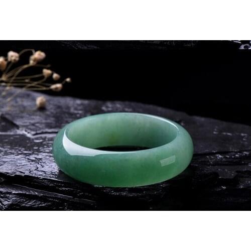 Drop shipping High Quality Natural Green DONGLING jades Bangles Bracelets Round Bangles Gift for Fashion Elegant Women Jewelry