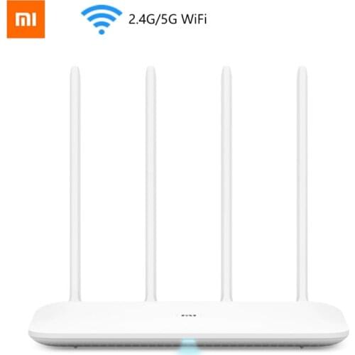 In Stock Xiaomi Mi Router 4 Wireless 1167Mbps Dual Band 5GHz Wi-Fi 802.11 ac Four Antennas Dual Core MiNet One Key Connection