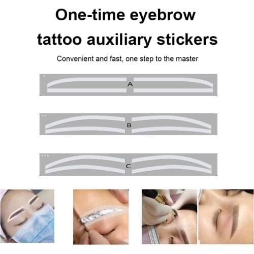 6 Pair Disposable Eyebrow Tattoo Shaping Auxiliary Sticker Templates Eyebrow Stencil Semi Permanent Makeup Tools New