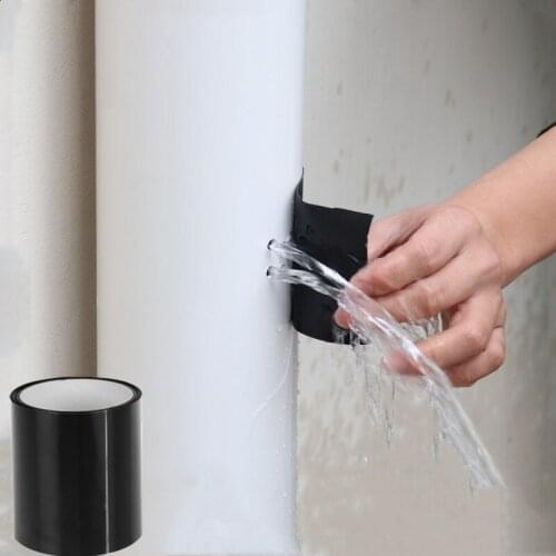 152CMx10CM High Viscosity Black Waterproof Tape strong leakproof Barrel Plastic Hose Crack Water Pipeline kitchen Repair Tool