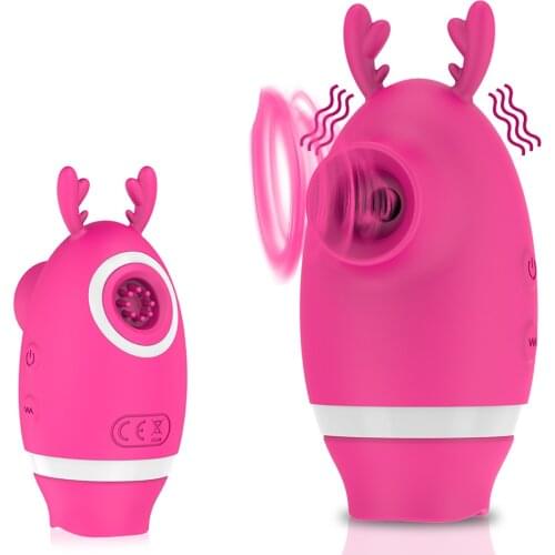 Tongue Clit Sucking Vibrator Clitoris Vagina Stimulator Sex Toys for Women Nipple Sucker Erotic Breast Massager Oral Sex Product
