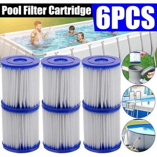 2/4/6PCS Swimming Pool Filter Cartridge Replacement Filter for Swimming Pool 58093 PUMP TYPE 1 Inflatable Pool Accessories