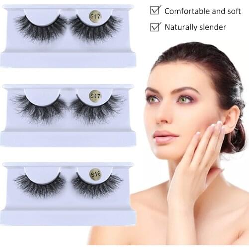 3D Bionic Mink Hair False Eyelashes Fried Messy Curled Ecological Hair Material Long Soft Handmade Individual Natural Lashes