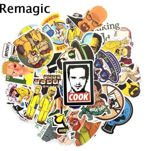 50pcs Breaking Bad movie tv show vintage funny Sticker pack fans anime paster cosplay scrapbooking diy phone laptop decorations