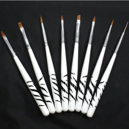 8 Pcs Nail Art Design Brush Painting Pen Set Acrylic Drawing Liner Tool Set