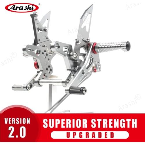ARASHI CNC Adjustable Rearset For KAWASAKI ZX-6R ZX6R 2007 2008 Footrest Footpeg Foot Rest ZX636 ZX 636 Accessories 3 Colors
