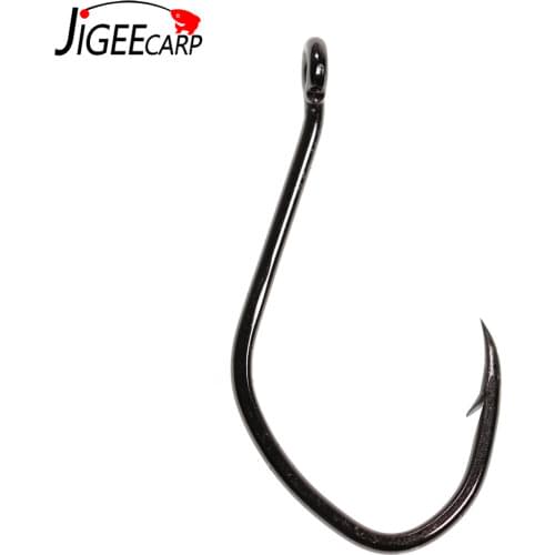 JIGEECARP 20pcs Barbed Catfish Fishing Hooks High Carbon Steel Catfish Hook 3/0 2/0 1/0 6 8 V Sharp Hook Fishing Tackle