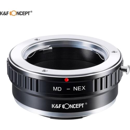 K&F CONCEPT MD-NEX Lens Adapter Ring for Minolta MD Lens to NEX E-mount Camera NEX-7 6 5R 5n F5 VG20 VG30 VG40 A5000 A6000 A7