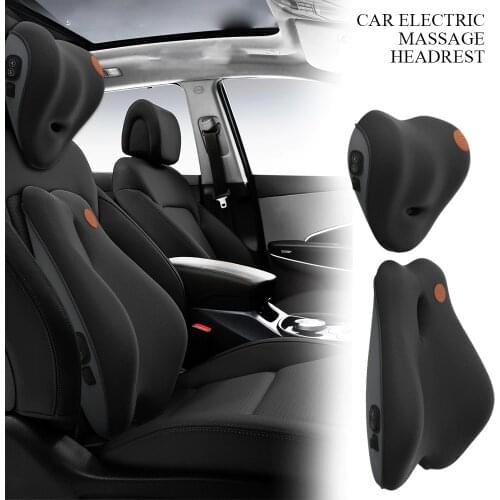 2021 New Massage Neck Support Pillow Car Seat Back Support Headrest Pillow Simulation Human Massage Car Back Travel Home Office