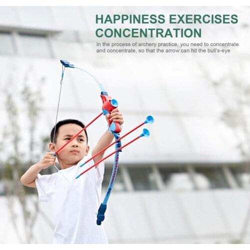 1Set Bow Arrow Kit Durable Kids Outdoor Bow Arrow Kit Entertainment Sports Remote Shooting Toy for Archery Outdoor Funny Toys