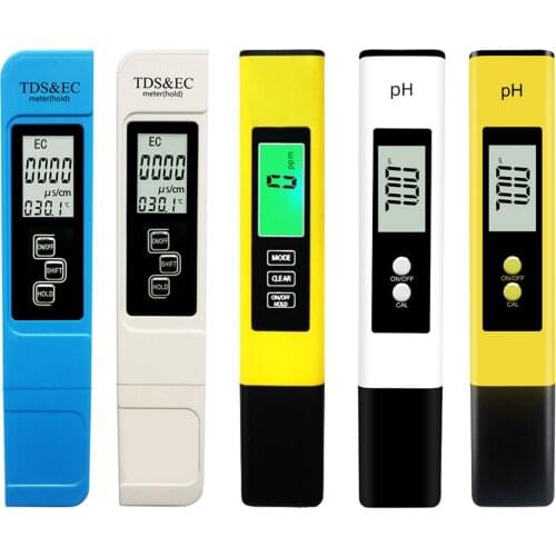PH Acidometer Water Quality Detector PH Value Test Prod EC&TDS Conductivity Water Quality Testing Pen Water Quality Detector
