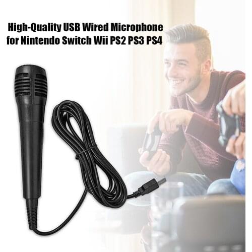 5V USB Portable Game Machine Karaoke Microphone for Nintendo Switch Wii Wii U PS4 PS3 Xbox One PC about 3 meters/9.8 feet