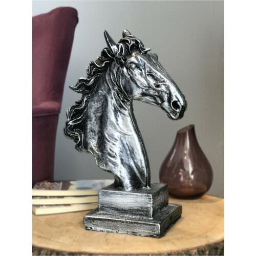 Nordic Silence Is Golden Character Sculpture Abstract Horse Statue Art Crafts Home Luxury Bedroom Office Desktop Decoration Gift