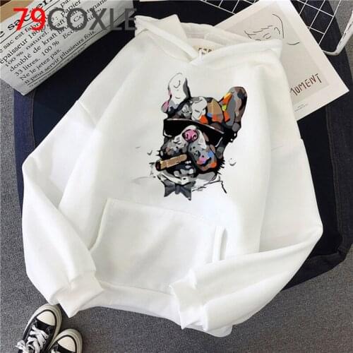 Pug Dog French Bulldog Pugs hoodies female grunge printed anime women clothing graphic