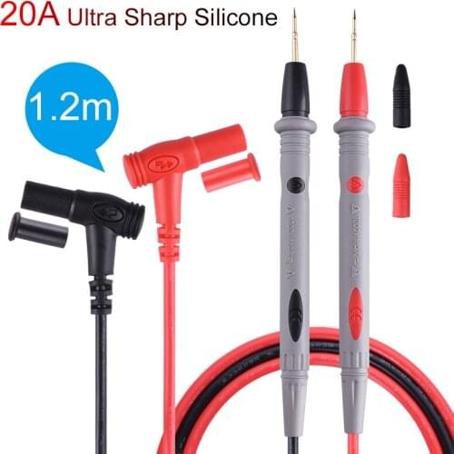 Universal Test Leads Multimeter Probe Clamp Meter Silicone PVC Test Leads Digital Multimeter Feelers Wire Cable Pen Tip