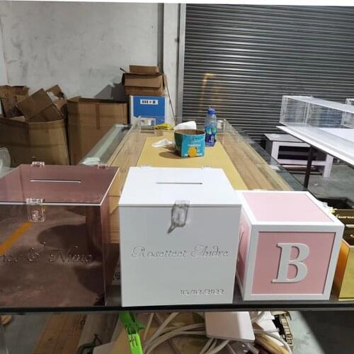 High Quality Card Box Acrylic Innovation Card Box For Wedding Anniversary Events Decor