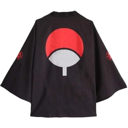 Anime Konoha Hokage Uchiha Symbol Japanese Kimono Sasuke Sharingan Cloak Cosplay Costumes Jacket Cardigan Haori Teens Pajamas