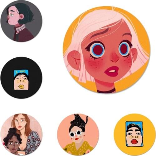 Funny Cartoon Gilr I am so cool Icons Pins Badge Decoration Brooches Metal Badges For Backpack Decoration 58mm