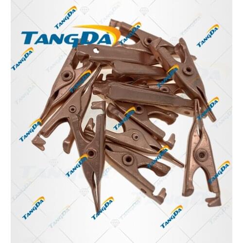 Alligator Clips Iron copper-plated flat mouth experimental test clip small toothless flat mouth clip charging TANGDA connector T